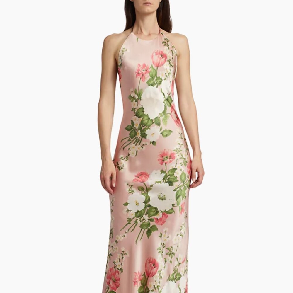 Reformation Jeany Floral Silk Gown Size Small